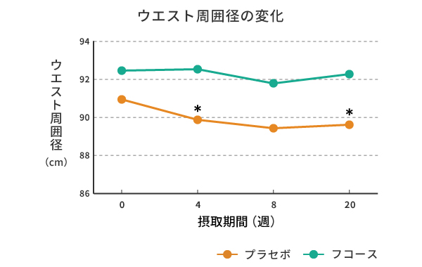 ウエスト周囲径の変化